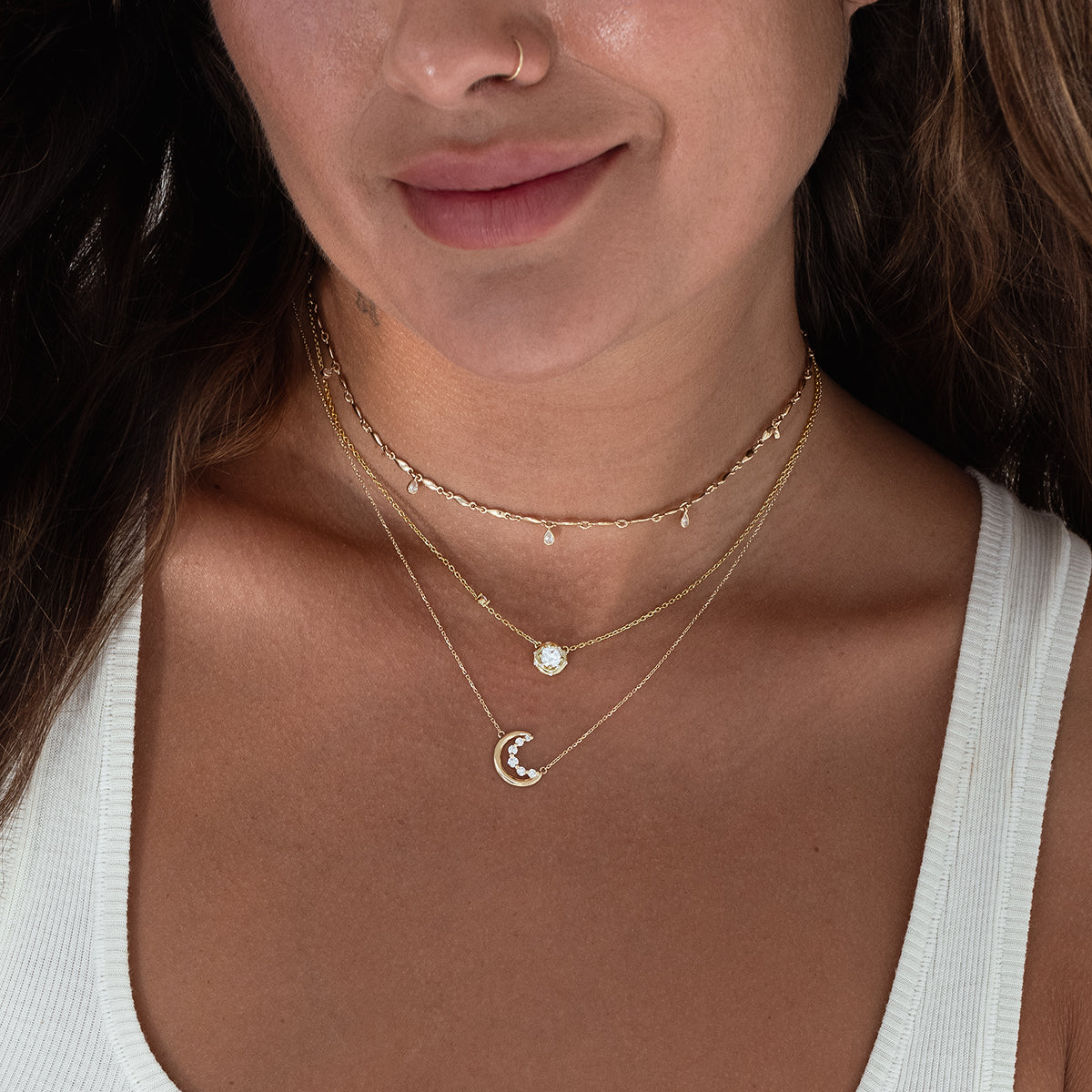 Diamond Luna Necklace