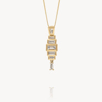 Diamond Baguette Stacked Necklace