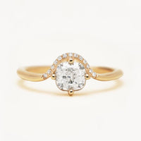 Cushion Diamond Crown Ring