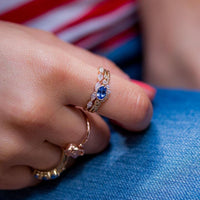 Ceylon Sapphire Dew Ring - LoveAudryRose.com