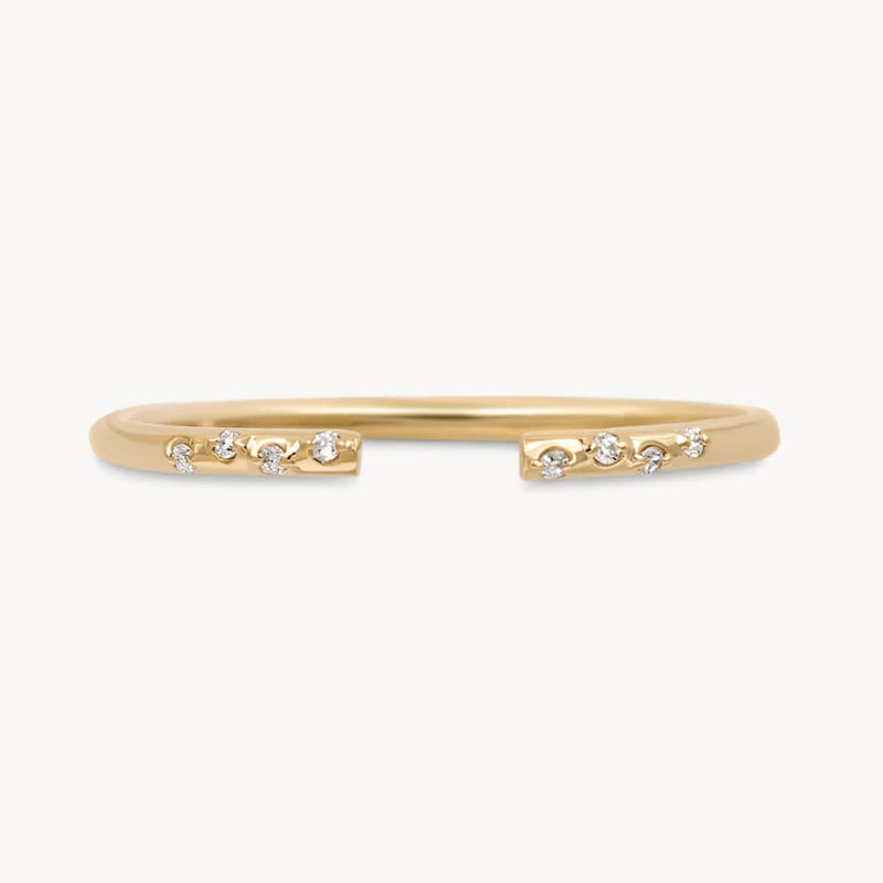 Starry Diamond Cuff Ring