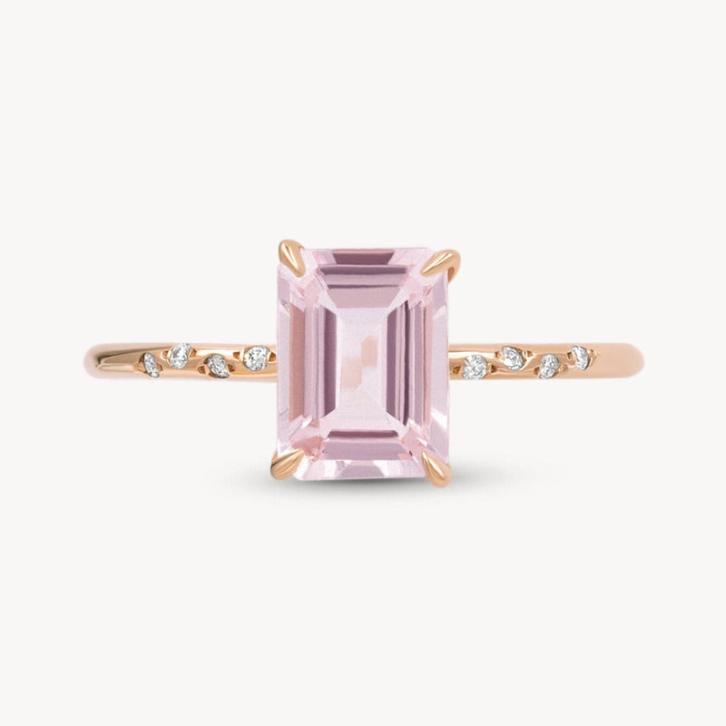 Large Starry Morganite Ring