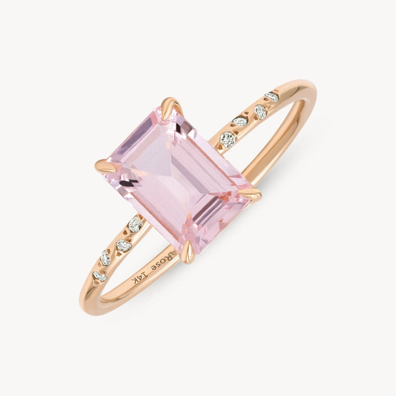 Large Starry Morganite Ring