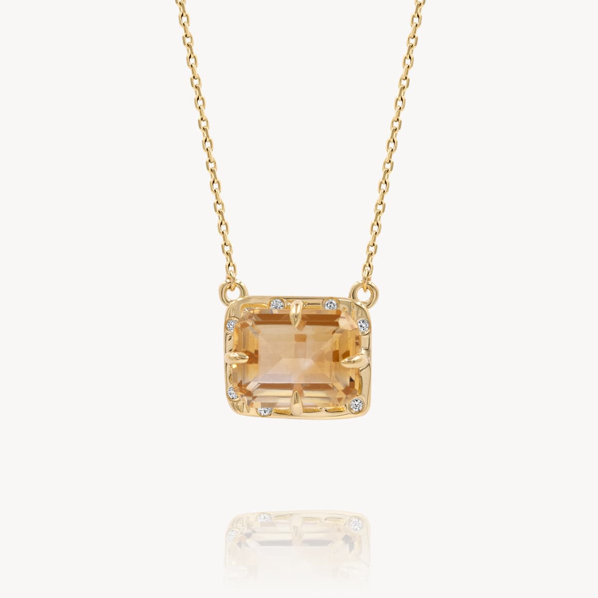 Sterling Silver and Citrine Pendant with 18k Gold Accents | LZP275-CT |  Valina Jewelry