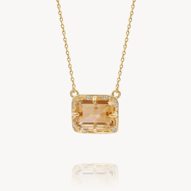 Starry Citrine Necklace