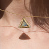 18k Pyramid Starlight Labradorite Necklace - OOAK