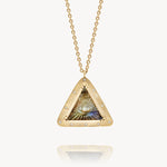 18k Pyramid Starlight Labradorite Necklace
