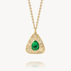 18k Emerald Engraved Starlight Necklace