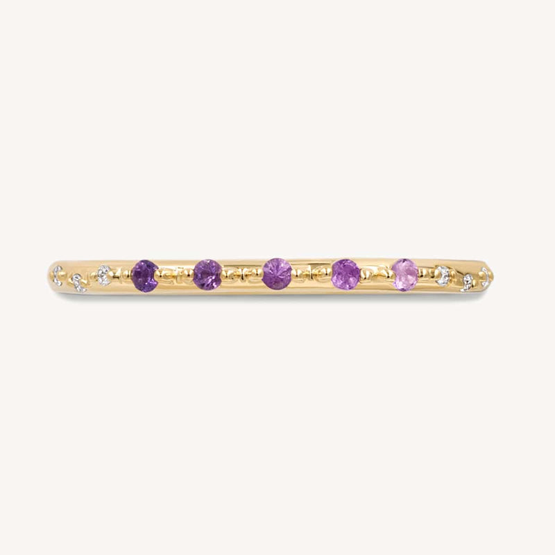 Starry Amethyst Ombré Band