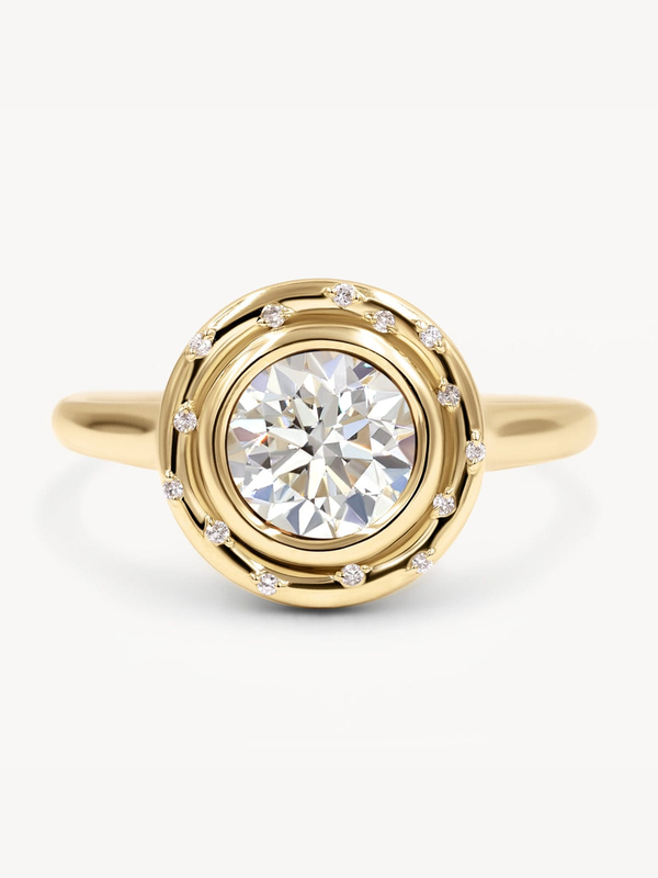 18k 2.01ct GIA Round I/SI1 Ethically Mined Spotlight Ring