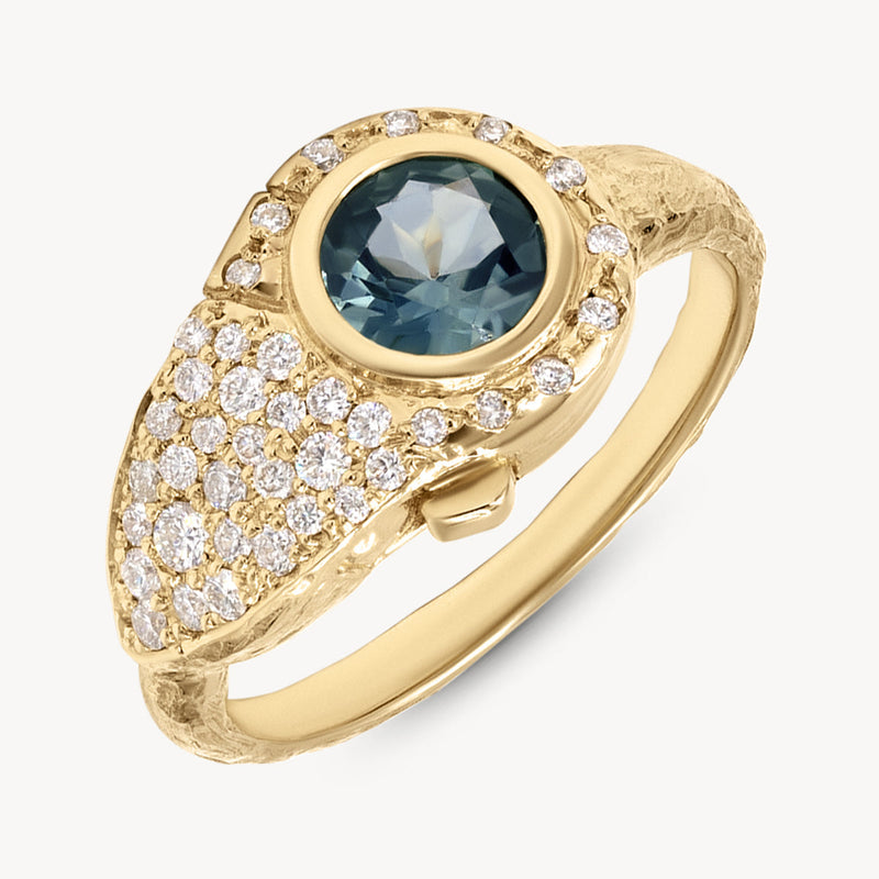 Birthstone Lock Ring