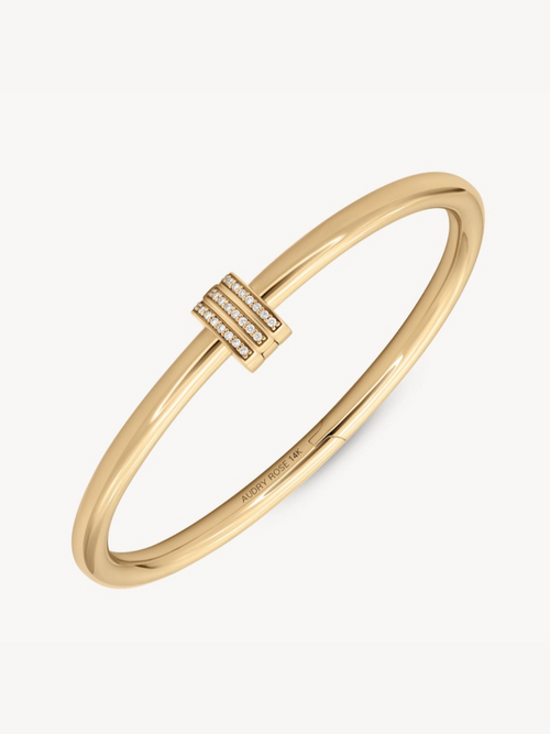 Luxe Diamond Latch Bracelet 14K Gold | Audry Rose