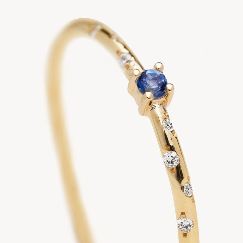 Dainty Starry Birthstone Ring