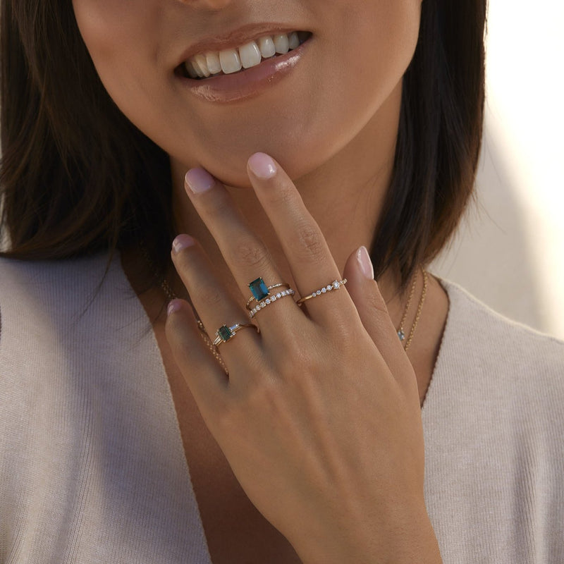 Large Starry Tourmaline Ring