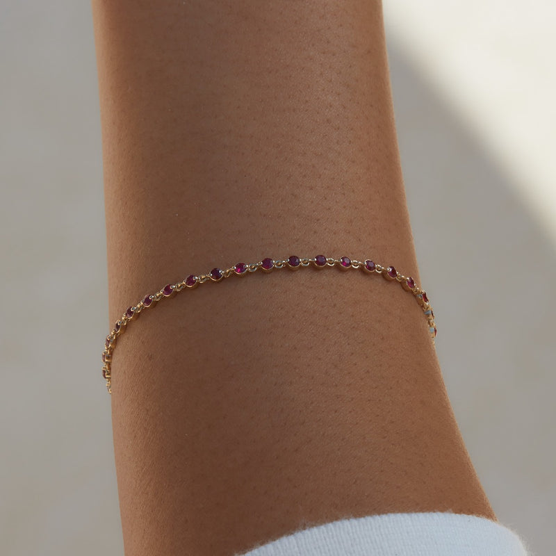 Wrapped in Rubies Tennis Bracelet