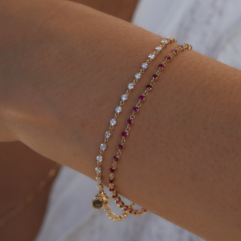 Wrapped in Rubies Tennis Bracelet