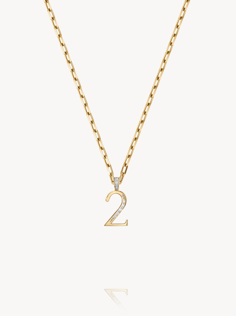 Diamond Number Pendants