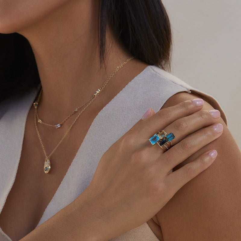 Large Starry Sapphire Ring