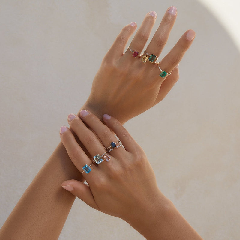 Large Starry Sapphire Ring