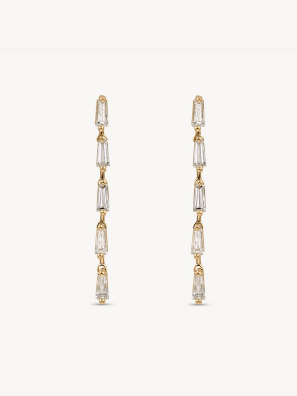 Tapered Baguette Drop Earrings