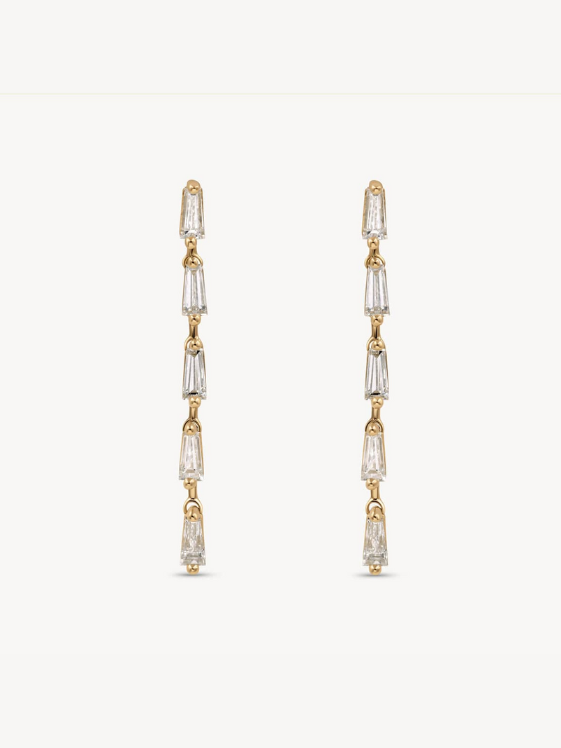 Tapered Baguette Drop Earrings