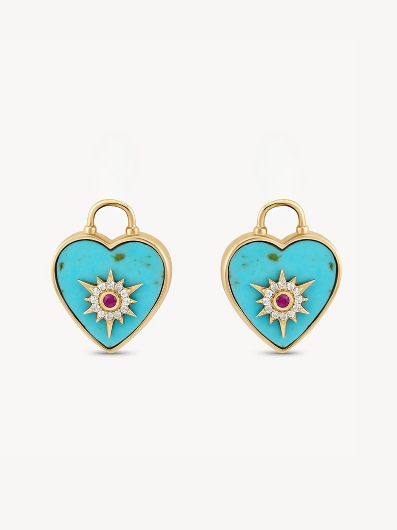 Trust Your Heart Turquoise Charm