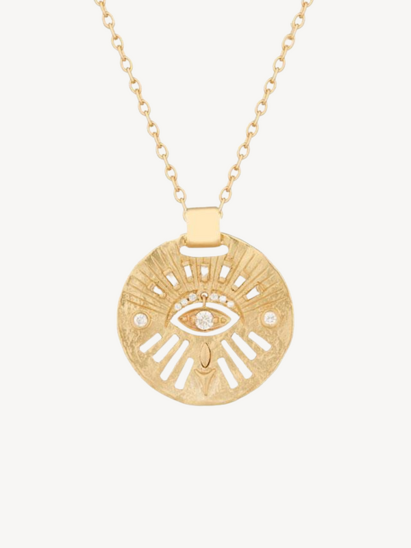 Diamond Dangling Anja Eye Necklace