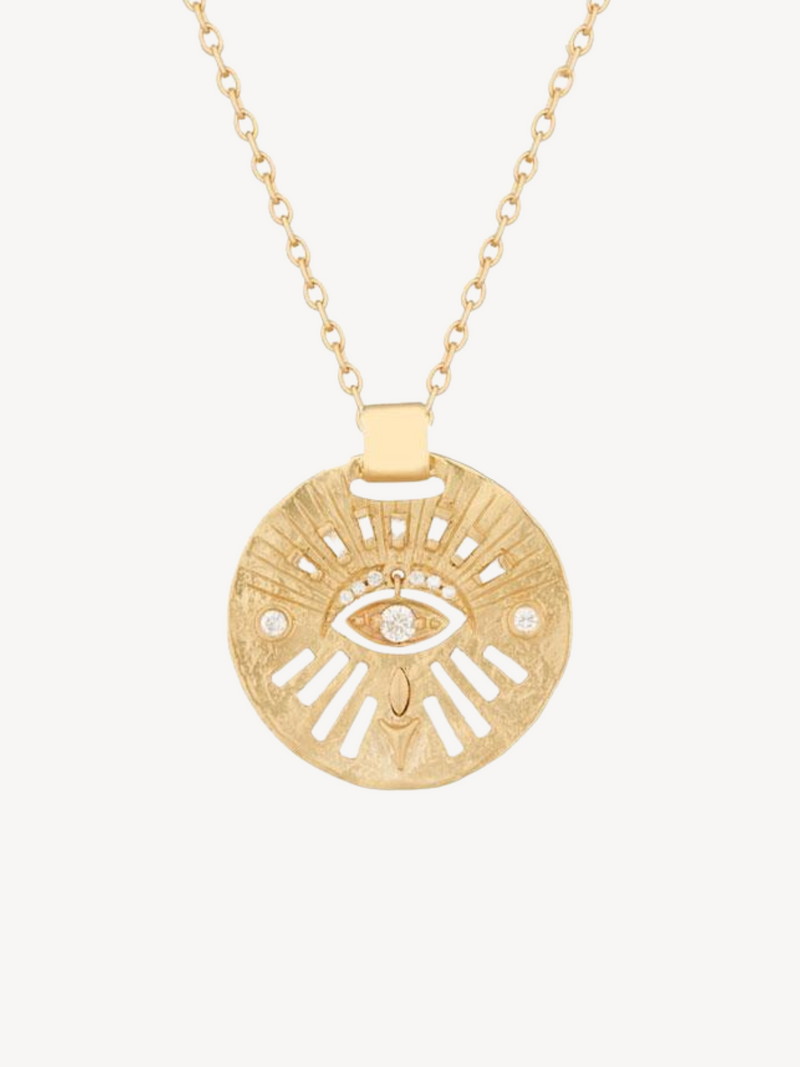 Diamond Dangling Anja Eye Necklace
