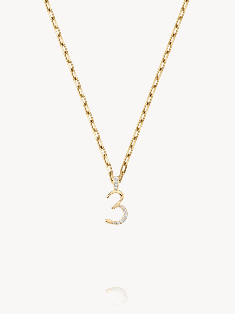 Diamond Number Pendants