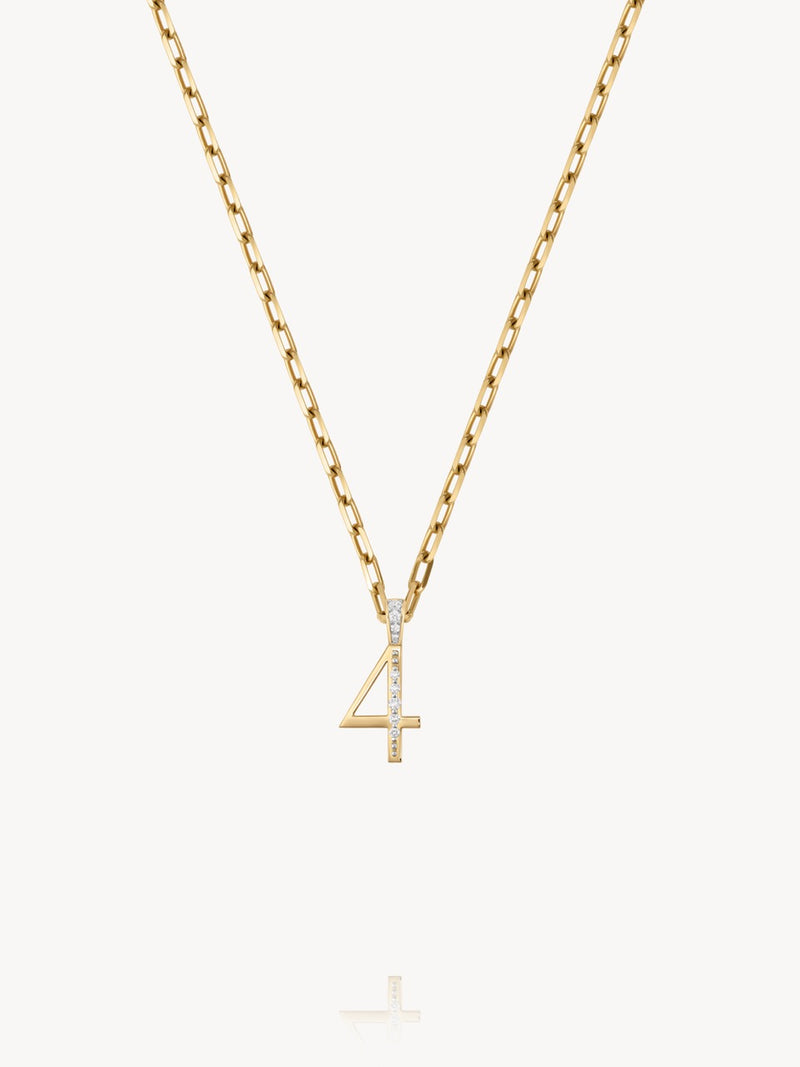 Diamond Number Pendants