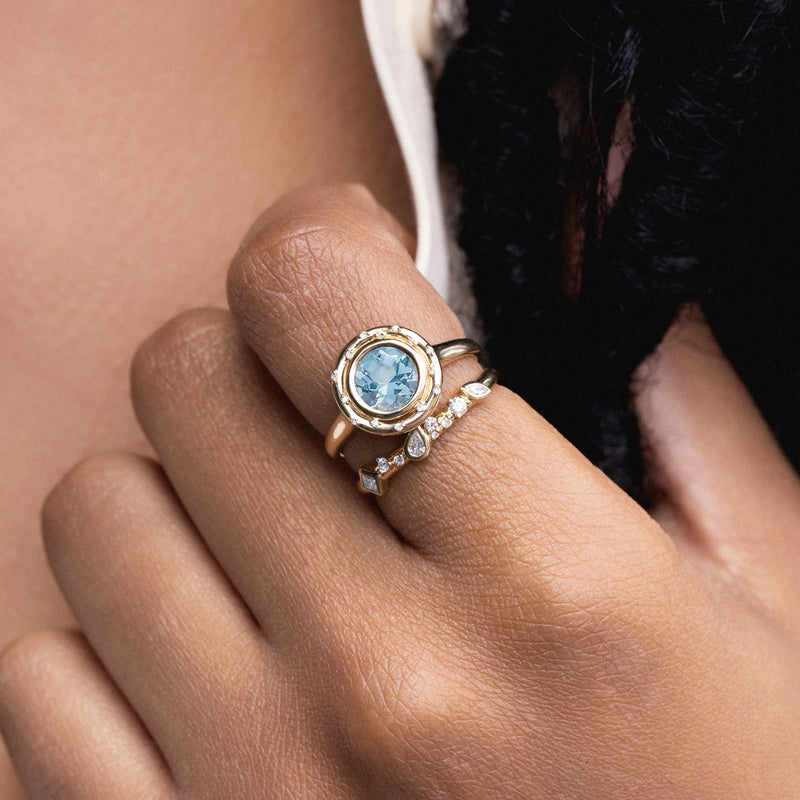 Aquamarine Spotlight Ring