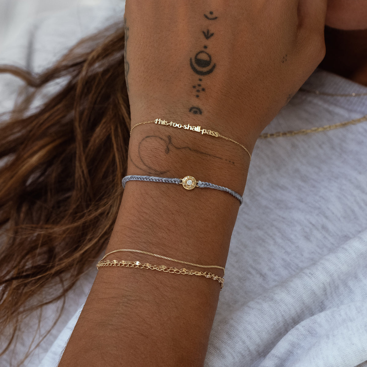 This Too Shall Pass Bracelet in 14K Yellow Gold | Audry Rose