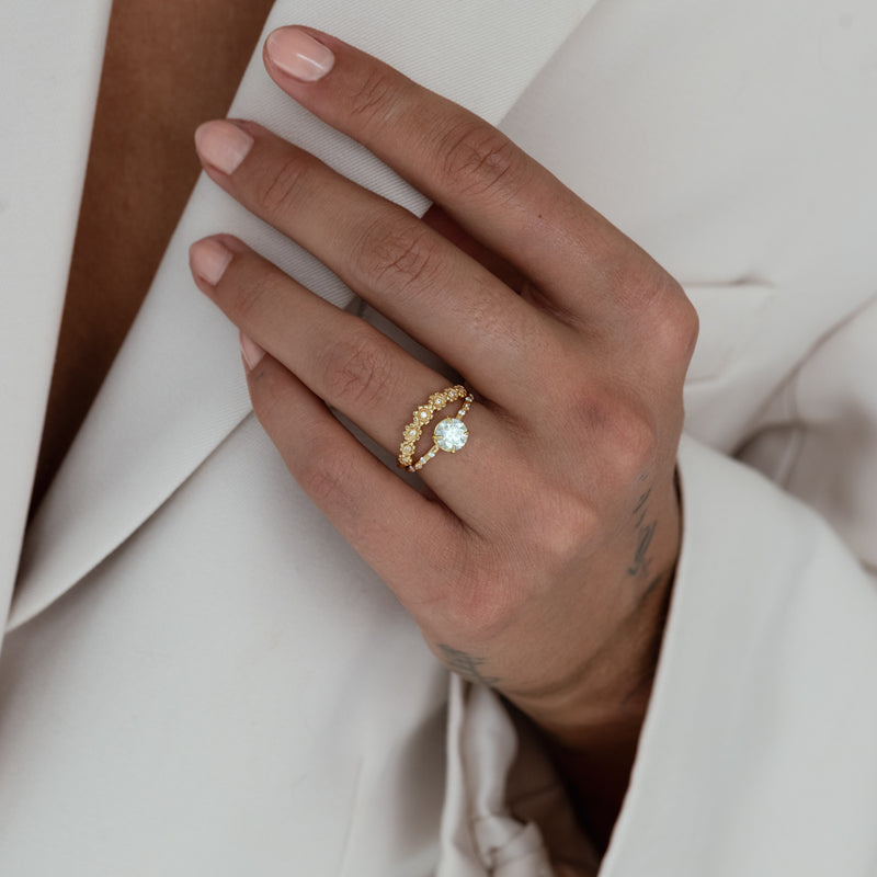 Beaded Flower Arch Ring