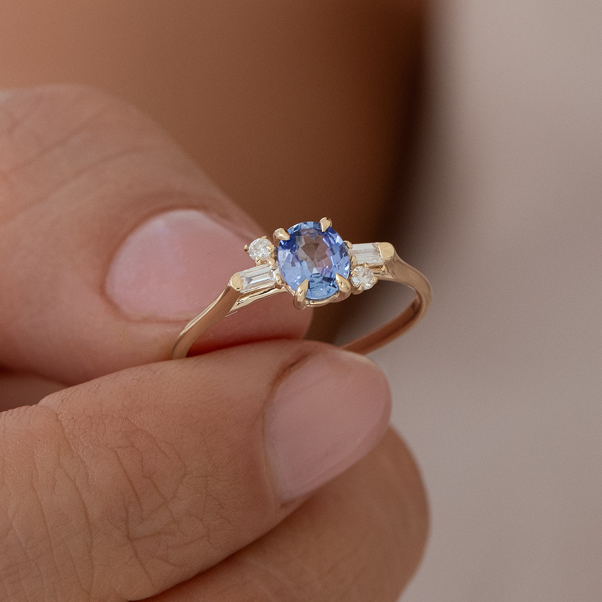 Round Cut Blue Sapphire Ring White Gold Vintage Leaf Unique Engagement Ring  Five Stone Infinity Twisted Diamond Bridal Wedding Ring Women - Etsy Ireland