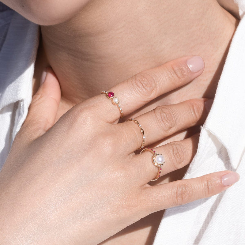 Starry Pearlescent Ring