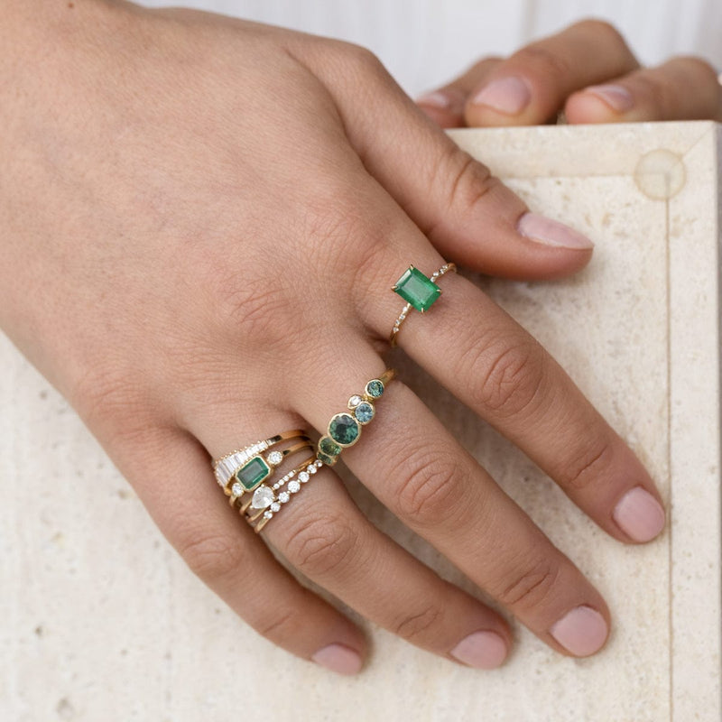 Ocean Sapphires Seaweed Ring