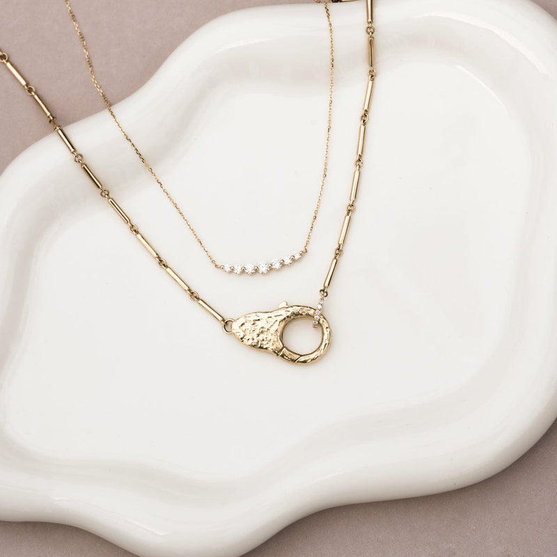 Floating Lab-Grown White Diamond Necklace