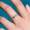 Blue Sapphire Milgrain Ring