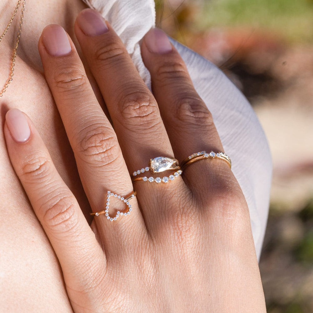 Arch Collection Rings Diamond Arch Ring in 14K Solid Gold | Audry Rose