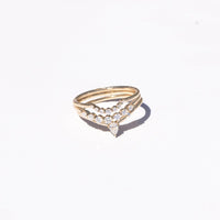 Pear Diamond Arch Ring