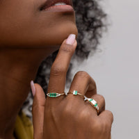 Emerald Trinity Ring