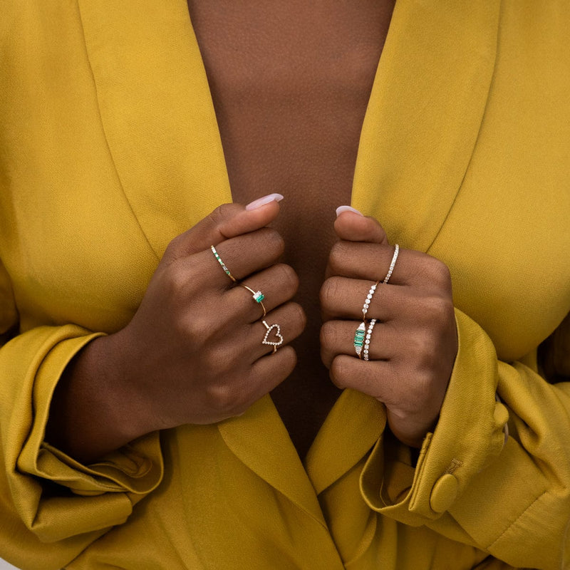 Emerald Trinity Ring