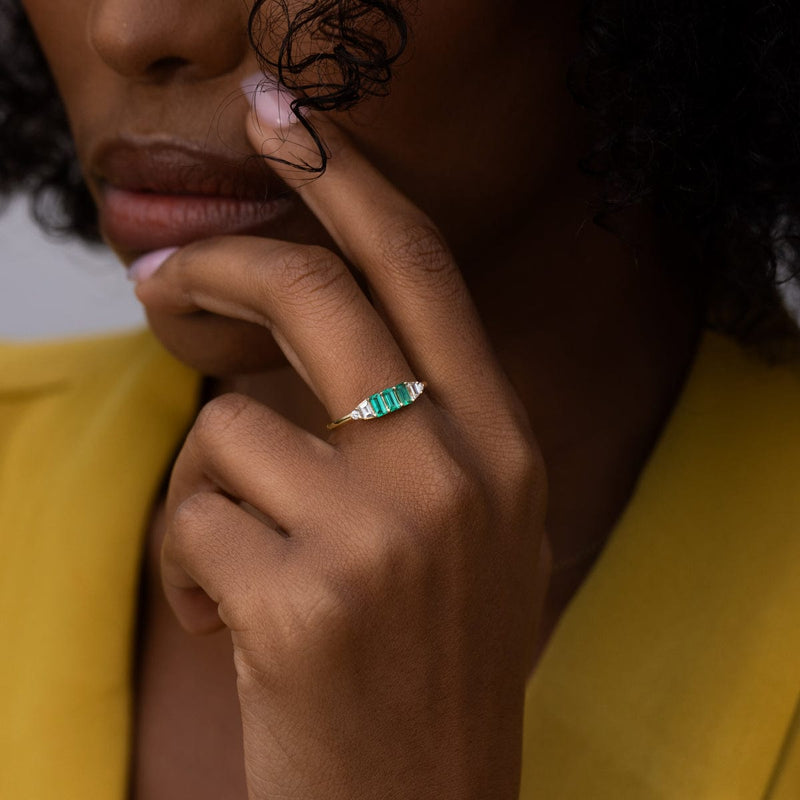 Emerald Trinity Ring