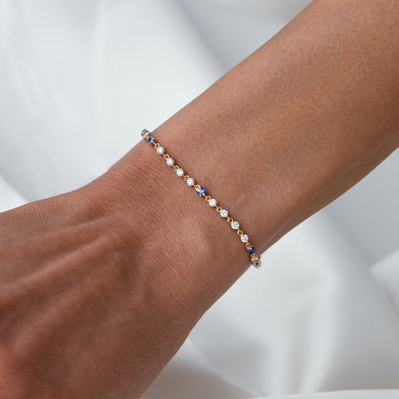 Wrapped in Sapphires and Diamonds Bracelet