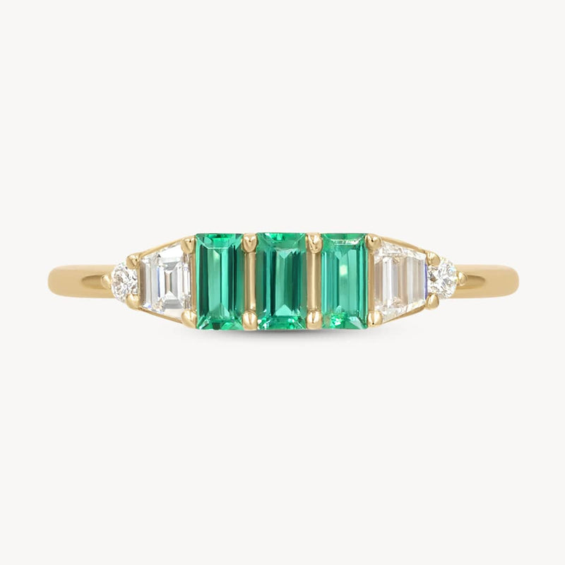 Emerald Trinity Ring