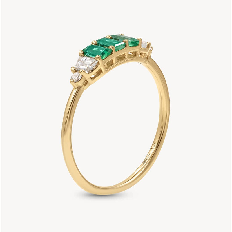 Emerald Trinity Ring