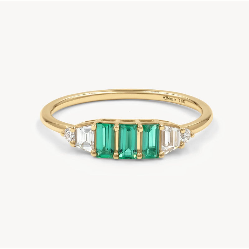 Emerald Trinity Ring