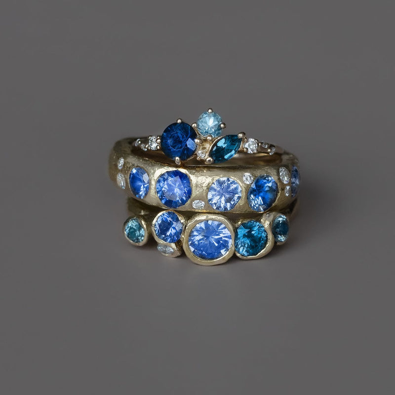 Ocean Sapphires Seaweed Ring