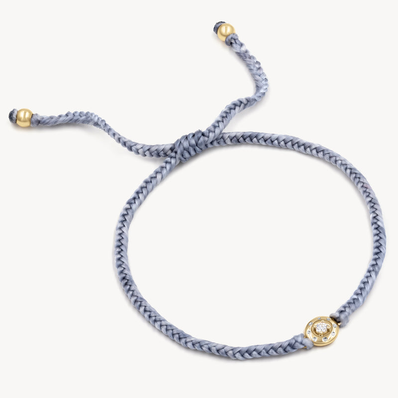 Braided Silk Diamond Bracelet