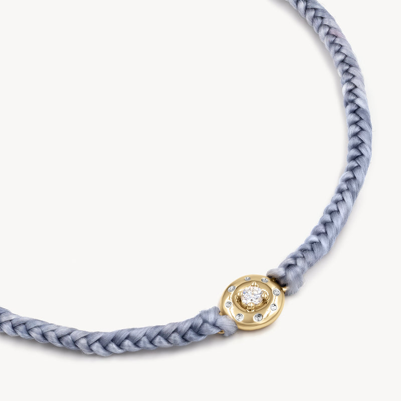 Braided Silk Diamond Bracelet